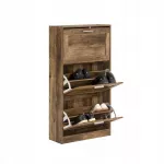 Batų spintelė su 3 atverčiamomis lentynomis prie&scaron;kambario baldas pastatomas 60x23cm FSR137-L-F