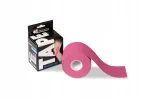 Rožinė medicininė sportinė elastinė &bdquo;TAPE&ldquo; kineziologinio teipavimo juosta, 5 cm &times; 5 m