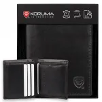 Maža vyri&scaron;ka odinė piniginė mokėjimo kortelėms ir monetoms su RFID apsauga &bdquo;Koruma&ldquo;