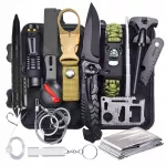 Karinis, kempingo, stovyklavimo rinkinys, 32in1 Multitool, peiliukas, karabinai