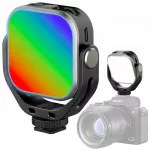Ulanzi VL66 RGB LED lemputė fotoaparatui, i&scaron;maniajam telefonui, vaizdo įra&scaron;ams, vlogams ir tiesioginėms transliacijoms, sukamoji