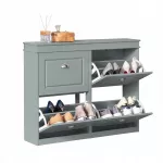 Batų spintelė SoBuy FSR79-HG - siaura, 24 cm gylio komoda su 4 skyriais