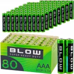 80 vnt. AAA cinko-anglies baterijų rinkinys BLOW Heavy Duty 1,5V
