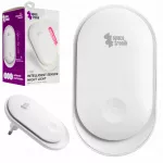 I&scaron;manusis naktinis &scaron;viestuvas į ki&scaron;tukinį lizdą su jutikliu Spacetronik NIGHT LIGHT baltas