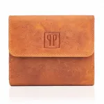 Paolo Peruzzi odinis moteri&scaron;kas piniginės rudo oranžinio atspalvio su RFID