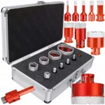 DEIMANTINIŲ KARŪNĖLIŲ RINKINYS PLYTELĖMS &bdquo;DELPHI TOOLS&ldquo;, &Oslash; 6, 8, 10, 12, 20, 30, 35, 50, 68 MM, M14