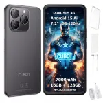 I&scaron;manusis telefonas &bdquo;CUBOT Note 60&ldquo;, &bdquo;Android 15&ldquo;, 6/128 GB, NFC, &bdquo;Dual SIM&ldquo;, 4G, 7,2 col., dėklas