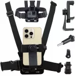 Krūtinės diržai &ndash; laikiklis GoPro, DJI Action kameroms ir telefonams