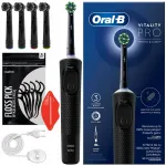 Elektrinis dantų &scaron;epetėlis &bdquo;Oral-B Vitality + 100&ldquo; su galvutėmis ir priedais