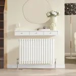 SoBuy FRG43-L-W balta pakabinama lentyna su trimis stalčiais, 93 &times; 15 cm