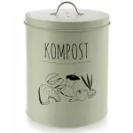 Mažas metalinis virtuvinis kompostavimo indas su anglies filtru, 8 l