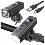 &bdquo;Alogy&ldquo; priekinė LED dviračio lemputė su USB įkrovimu ir garsiniu signalu