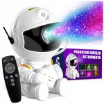 Žvaigždžių projektorius &bdquo;Astronautas&ldquo; vaikų kambariui, naktinė kosmoso lempa