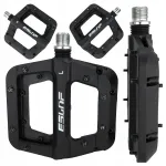 Platforminiai dviračio pedalai MTB, 3 guoliai, plieniniai kai&scaron;čiai, 9/16 col., juodi, 2 vnt.
