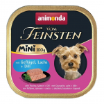 ANIMONDA Vom Feinsten Adult Mini Poultry, Salmon and Dill &ndash; &scaron;lapias ėdalas mažų veislių &scaron;unims su pauk&scaron;tiena, la&scaron;i&scaron;a ir krapais, 100 g
