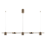 Pakabinamas &scaron;viestuvas Remdal PND-16374-5-COP-GD-4K, žalvario spalvos, modernus, LED ap&scaron;vietimas