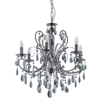 Liustra Barocco Black MD72709-6B, juodos spalvos, su kristalais, metalinė