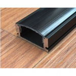 Aliuminio profilis LED juostoms 001B, 3 m, su juodu dangteliu