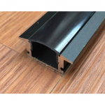 Aliuminio profilis LED juostoms 002B, 3 m, su juodu dangteliu