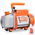 VEVOR 1/5 AG vienpakopis vakuuminis siurblys, 3,5 CFM, 220&ndash;240V, 0,6 cm SAE ir 1,27 cm ACME įvadas, &Scaron;VOK, &scaron;aldymas, dervos