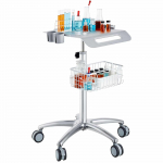 VEVOR reguliuojamas medicininis ir grožio salono vežimėlis su ratukais, metalinis vežimėlis 680&ndash;1090 mm, klinikoms ir laboratorijoms