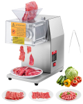 VEVOR 850W elektrinė mėsos pjaustyklė, 250 kg/val., 5mm storis, nerūdijantis plienas, namams, restoranui, parduotuvei
