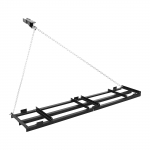 VEVOR 243x50 cm tempiama akėčų lyginimo grotelė, reguliuojamas plotis, vejos ir žvyro įvažiavimo greideris, 23 kg apkrova, cinkuotas plienas