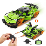 VEVOR 2-in-1 STEM RC konstruktorius vaikams, 461 detalė, automobilis ir robotas, valdomas pultu ir programėle, edukacinė dovana 6+