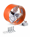 VEVOR 38 cm stogo ventiliatorius su termostatu ir tinkleliu, 2804 m&sup3;/h vėdinimas iki 219 m&sup2;, tylus palėpės ir garažo ventiliatorius