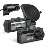 VEVOR 4K + 1080P priekinė ir galinė vaizdo registratorius su GPS, G jutikliu, 8,1 cm ekranu, 32 GB kortele, cikliniu įra&scaron;u