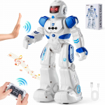 VEVOR i&scaron;manus RC robotas vaikams 3&ndash;12 m., programuojamas gestais ir nuotoliniu valdymu, dainuoja ir &scaron;oka, dovana berniukams ir mergaitėms