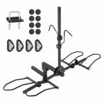 VEVOR dviračių laikiklis ant kablio, 2 dviračiams, sulankstomas, 72 kg maks., tinka 5" padangoms, 50 mm jungtis