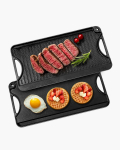 VEVOR 51x25 cm Dvipusė Ketaus Grilio ir Kepimo Plok&scaron;tė, Neprideganti, Su Rankenėlėmis, Skirta Dujinei Viryklei ir BBQ
