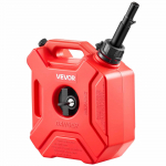 VEVOR 5L Ne&scaron;iojamas Kuro Konteineris su Snapeliu ir Užraktu, 15 L/min Srautas, Sandarus HDPE Benzino Kanistras &ndash; Raudonas