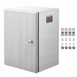 VEVOR 304 nerūdijančio plieno elektros dėžė 40.6x30.5x15.2 cm, IP66, tvirtinama prie sienos su spyna ir montavimo plok&scaron;te