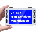 VEVOR Ne&scaron;iojamas Skaitmeninis Didintuvas 127mm, 2X&ndash;48X HD Skaitymo Pagalbininkas su 13MP Dvigubu Objektyvu, 26 Režimai, AV/HDMI