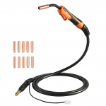 VEVOR 100A MIG suvirinimo degiklis 3 m kabelis Lincoln Magnum 100L K530-5, SP serijai, su 11 kontaktinių antgalių 0,8/0,9 mm