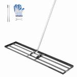 VEVOR vejos lyginimo grėblys su 213 cm kotu, 122x25 cm plok&scaron;te, reguliuojamas anglinio plieno žemės lygintuvas sodui ir golfo aik&scaron;tynui