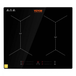 VEVOR 60cm Elektrinė Keraminė Kaitlentė su 4 Kaitvietėmis, Įmontuojama, 6800W, Jutiklinis Valdymas, 9 Kaitros Lygiai, Laikmatis