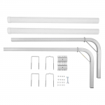 VEVOR reguliuojami 1219mm plieniniai valtinės priekabos kreiptuvai su PVC apsauga, 2vnt, slidinėjimo, žvejybos ir burinėms valtims