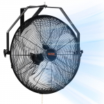 VEVOR 57 cm IP44 atsparus vandeniui sieninis ventiliatorius, 3 greičiai, 4150 CFM, tylus 90W variklis terasoms, dirbtuvėms, &scaron;iltnamiams