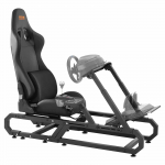 VEVOR lenktynių vairo stovas su sėdyne Logitech/Thrustmaster, plieninis kokpitas, reguliuojamas, iki 150 kg, G29/G920/G923