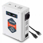 VEVOR 2000VA įtampos keitiklis 110V į 220V, EU lizdai, USB ir Type-C, LCD ekranas, saugus ir tylus transformatorius