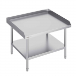 VEVOR nerūdijančio plieno darbo stalas 76x91x66cm su 3 pusių atbraila, reguliuojama lentyna, restoranui, vie&scaron;bučiui, namų virtuvei