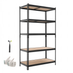 VEVOR 5 lygių reguliuojama metalinė garažo lentyna, 1134 kg sunkioms apkrovoms, 1025x517x1813 mm, daloma konstrukcija, be varžtų surinkimas