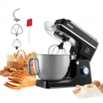 VEVOR 7,84L virtuvinis mai&scaron;ytuvas, 1400W su pakeliamu galvute, 6+P greičiai, nerūdijančio plieno dubuo ir priedai, juodas