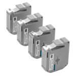 VEVOR 12mm etikečių juosta, 4 vnt., juoda ant balto, atspari vandeniui ir patvari, suderinama su Brother M-K231