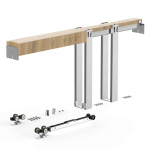 VEVOR slankiojančių durų rėmo komplektas 610&ndash;914mm pločio x 2134mm auk&scaron;čio durims, tylus uždarymas, cinkuotas plienas, lengvas montavimas