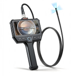 VEVOR trigubas kameros endoskopas 5" IPS HD, 1,5 m standus kabelis, 5000 mAh, IP67, 8+2 LED automobilių ir santechnikos patikrai