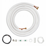 VEVOR 4876.8mm Mini Split vamzdžių rinkinys su 6.4 & 12.7mm variniais vamzdžiais, triguba izoliacija, 12000&ndash;18000 BTU HVAC sistemoms
